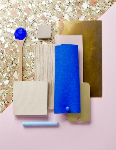 David Thulstrup contemporary mood board with vibrant blue